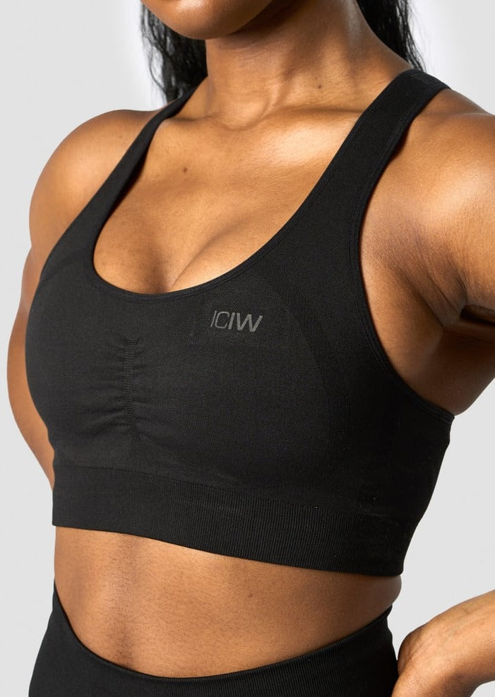 Rush Seamless Sports Bra - Black - for kvinde - ICANIWILL - Sports BH